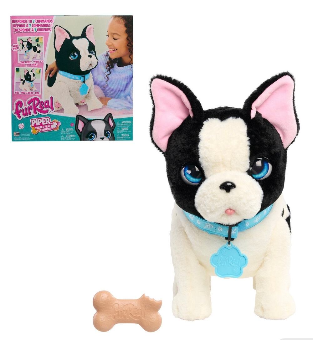 FurReal FRENCHIE LOLA Train & Play Puppy Dog 7-Commands Barks Plays NEW